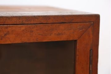 アンティーク家具　アンティーク　古い木のシンプルな鉄脚収納棚