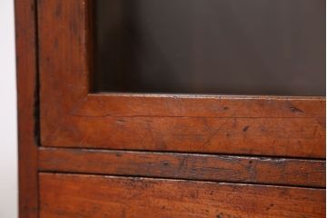 アンティーク家具　アンティーク　古い木のシンプルな鉄脚収納棚