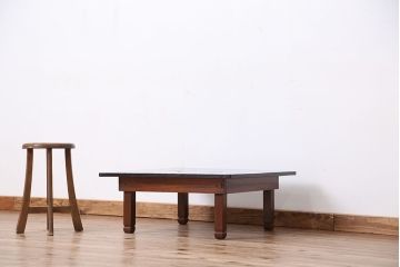 アンティーク家具　珍品!天板丸抜きのちゃぶ台