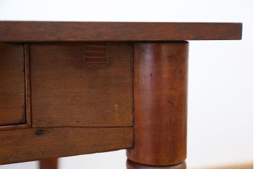 アンティーク家具　和風アンティーク!古い木の引き出し付きテーブル(作業台・机)