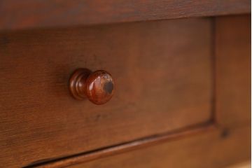 アンティーク家具　和風アンティーク!古い木の引き出し付きテーブル(作業台・机)