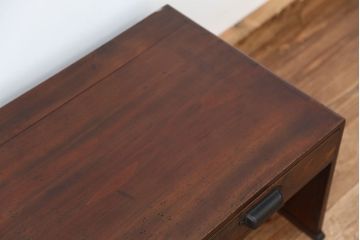 アンティーク家具　アンティーク　古い木のシンプルな文机(テーブル)