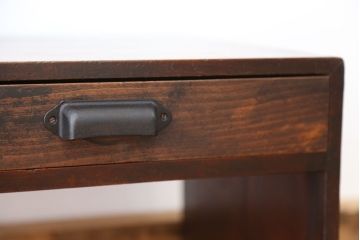 アンティーク家具　アンティーク　古い木のシンプルな文机(テーブル)