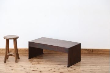 アンティーク家具　アンティーク　古い木のシンプルな文机(テーブル)