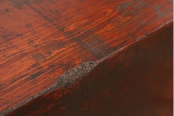 アンティーク家具　古民具・骨董　金具の立派な観音開き時代箪笥ローボード(ローチェスト)