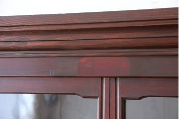 アンティーク家具　大正ロマン!味わい深い引き出し収納棚(ガラスケース、ドロワー、薬箪笥、百味箪笥)