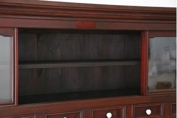 アンティーク家具　大正ロマン!味わい深い引き出し収納棚(ガラスケース、ドロワー、薬箪笥、百味箪笥)