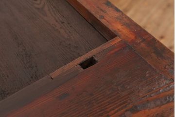 アンティーク家具　大正ロマン!味わい深い引き出し収納棚(ガラスケース、ドロワー、薬箪笥、百味箪笥)