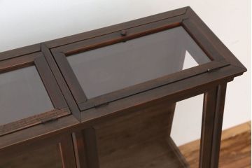 アンティーク家具　アンティーク　古いタバコ屋の鉄脚ガラスケース(ショーケース)