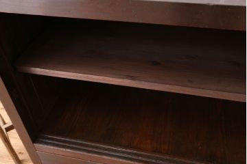 アンティーク家具　アンティーク　古い木の重厚な引き出し付き飾り棚