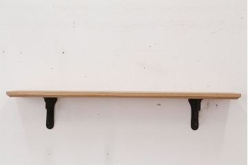 アンティーク雑貨　アンティークな雰囲気!　ホワイトアッシュ材のフレンチステー壁面飾り棚(色=ナチュラルホワイト)(3)