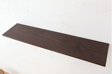 アンティーク雑貨　アンティーク風　ホワイトアッシュ材のフレンチステー壁面飾り棚(色=ダークブラウン)