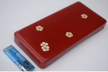 アンティーク雑貨　古民具・骨董　古い木製硯箱　3点(漆器、梨地、螺鈿、水戸彫)