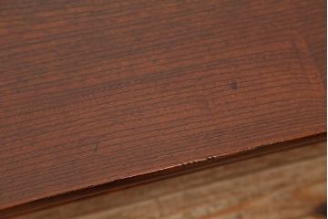 アンティーク家具　古民具・骨董　天板一枚板!古い欅材の一枚板座卓(テーブル、机)(1)