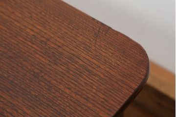 アンティーク家具　古民具・骨董　天板一枚板!古い欅材の一枚板座卓(テーブル、机)(1)