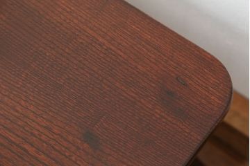 アンティーク家具　古民具・骨董　天板一枚板!古い欅材の座卓(テーブル、机)(2)