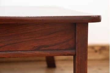 アンティーク家具　古民具・骨董　天板一枚板!古い欅材の座卓(テーブル・机)(3)