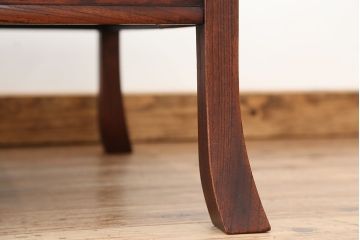 アンティーク家具　古民具・骨董　天板一枚板!古い欅材の座卓(テーブル・机)(3)