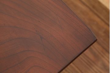 アンティーク家具　古民具・骨董　天板一枚板!古い欅材のちゃぶ台(テーブル・作業台)