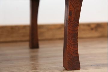 アンティーク家具　古民具・骨董　天板一枚板!古い欅材のちゃぶ台(テーブル・作業台)