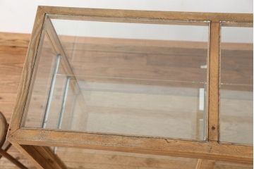 アンティーク　古い雑貨屋のレトロなガラスケース(ショーケース)