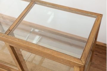 アンティーク　古い雑貨屋のレトロなガラスケース(ショーケース)