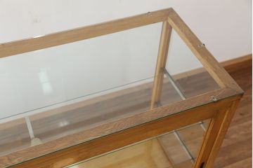 レトロ家具　アンティーク　レトロな引き出し付きガラスケース(ショーケース)