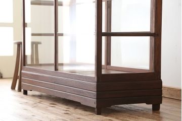 アンティーク　古い雑貨屋の大振りなガラスケース(ショーケース)