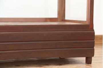 アンティーク　古い雑貨屋の大振りなガラスケース(ショーケース)