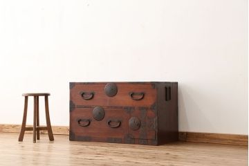 アンティーク家具　古民具・骨董　古いお家の時代箪笥ローボード?(ローチェスト)
