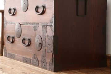 アンティーク家具　古民具・骨董　古いお家の時代箪笥ローボード?(ローチェスト)