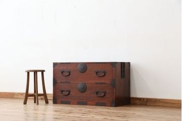 アンティーク家具　古民具・骨董　古いお家の時代箪笥ローボード?(ローチェスト)