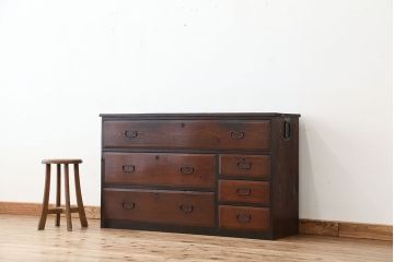 アンティーク家具　アンティーク　シックな時代箪笥ローチェスト(ローボード)
