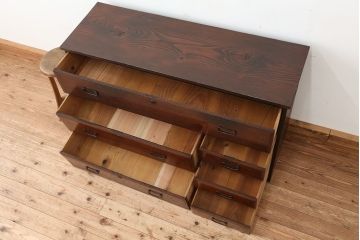 アンティーク家具　アンティーク　シックな時代箪笥ローチェスト(ローボード)