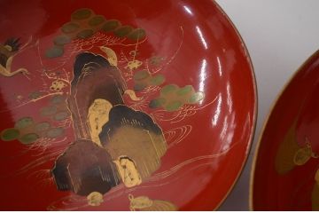 アンティーク雑貨　大正〜昭和初期!古い蒔絵の木製お椀など　16点(漆器)