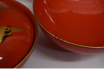 アンティーク雑貨　大正〜昭和初期!古い蒔絵の木製お椀など　16点(漆器)