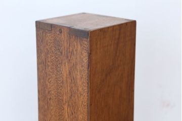 アンティーク家具　アンティーク　古い木の小さなカルテケース(書類棚、カードケース、図書館、図書室)(1)