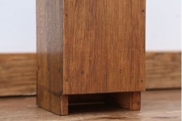 アンティーク家具　アンティーク　古い木の小さなカルテケース(書類棚、カードケース、図書館、図書室)(1)