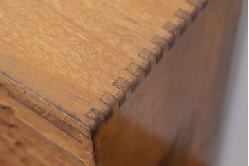 アンティーク家具　アンティーク　古い木の小さなカルテケース(書類棚、カードケース、図書館、図書室)(2)