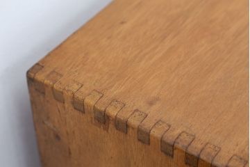 アンティーク家具　アンティーク　古い木の小さなカルテケース(書類棚、カードケース、図書館、図書室)(2)