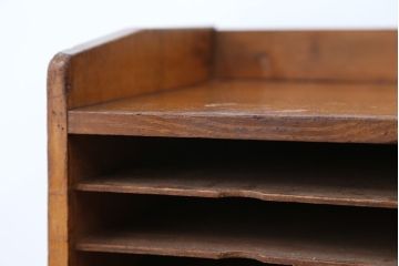 アンティーク家具　アンティーク　古い木の小さなカルテケース(書類棚、カードケース、図書館、図書室)