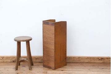 アンティーク家具　アンティーク　古い木の小さなカルテケース(書類棚、カードケース、図書館、図書室)