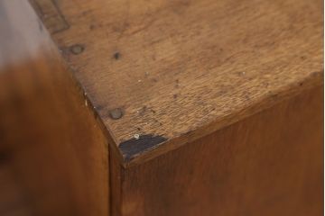アンティーク家具　アンティーク　古い木の小さなカルテケース(書類棚、カードケース、図書館、図書室)(5)