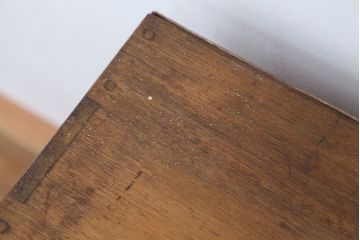 アンティーク家具　アンティーク　古い木の小さなカルテケース(書類棚、カードケース、図書館、図書室)(5)