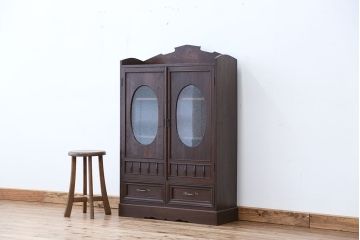 アンティーク家具　アンティーク　素敵なデザイン!大正ロマン　上質な本箱(収納棚)