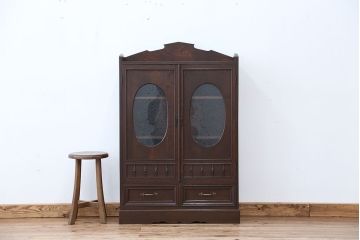 アンティーク家具　アンティーク　素敵なデザイン!大正ロマン　上質な本箱(収納棚)