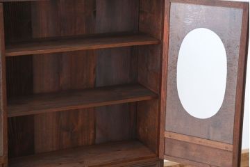 アンティーク家具　アンティーク　素敵なデザイン!大正ロマン　上質な本箱(収納棚)