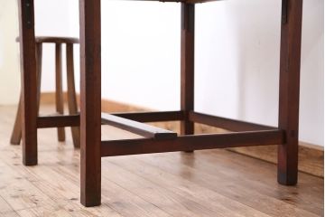 アンティーク家具　アンティーク　素敵な雰囲気!古い木の使い込まれた作業台(テーブル、机)