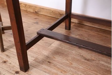 アンティーク家具　アンティーク　素敵な雰囲気!古い木の使い込まれた作業台(テーブル、机)