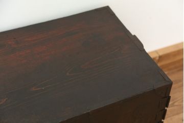 アンティーク家具　古民具・骨董　古いお家の観音開き時代箪笥ローボード(ローチェスト)